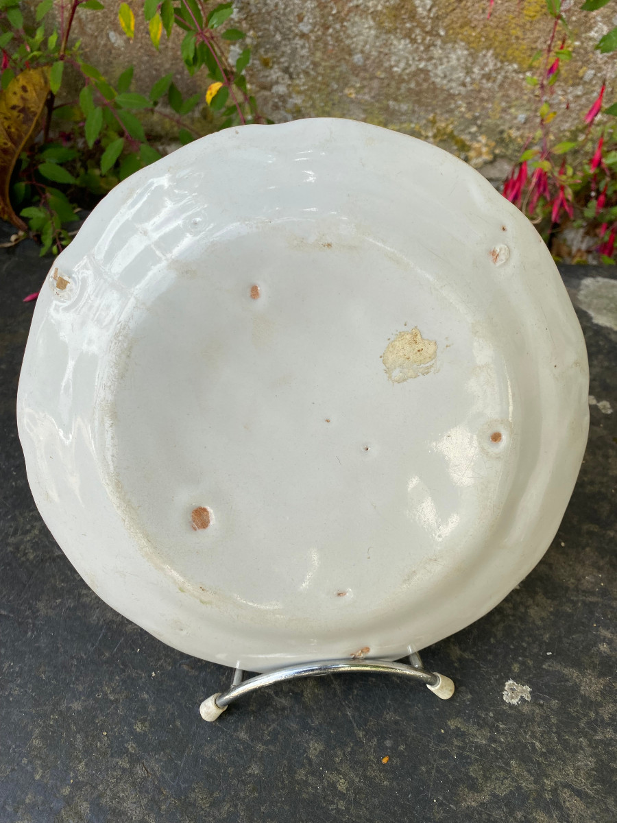 Paire d'assiettes aux chinois en faience d'aprey, XVIIIeme siècle-photo-3