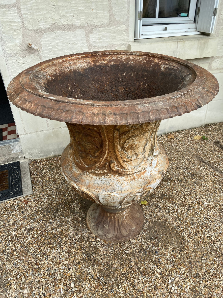 Importante paire de vases medicis, XIXeme siècle-photo-1