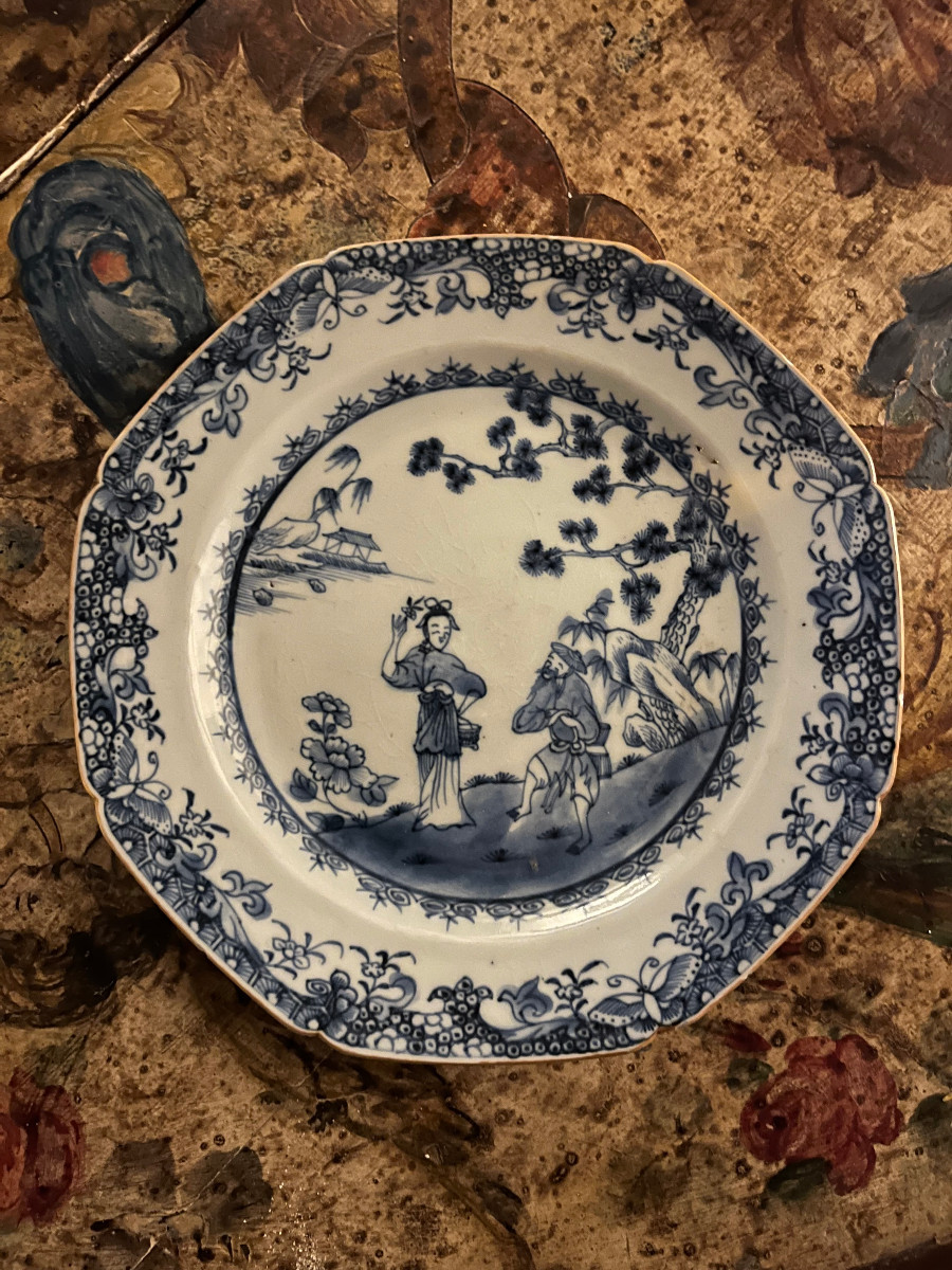 Set Of 11 Plates From The East India Company, 18th Century-photo-3