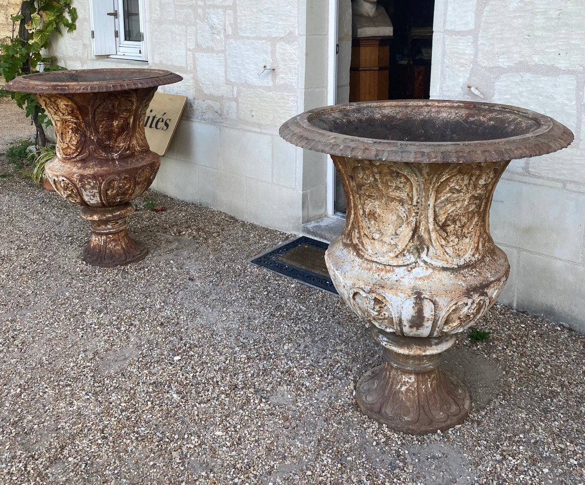 Importante paire de vases medicis, début XXeme siècle