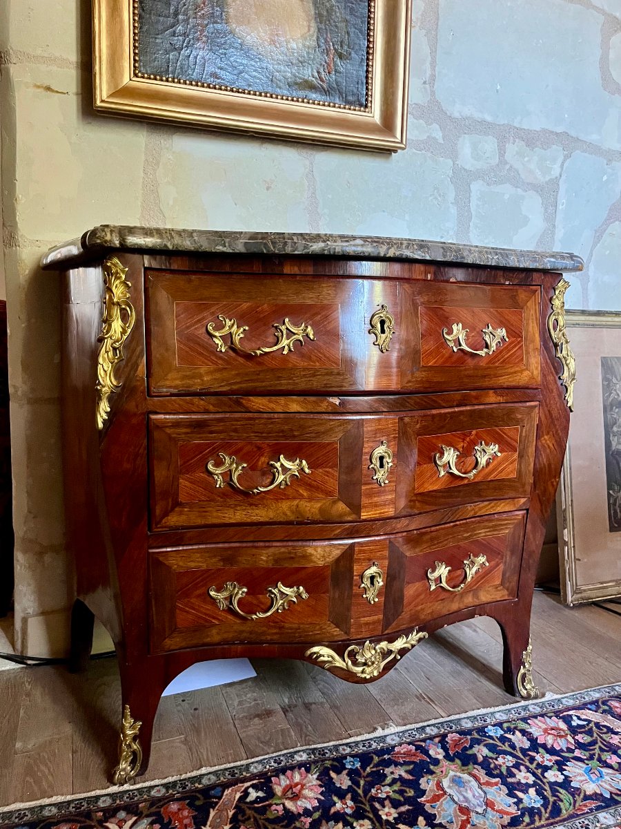 Chest Of Drawers Marked "jean-charles Ellaume," 18th Century-photo-2
