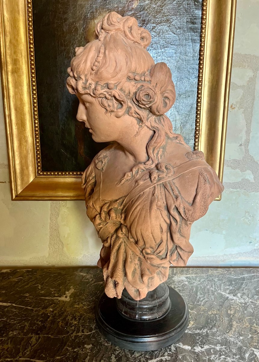 Terracotta Bust, Late 19th Century-photo-4