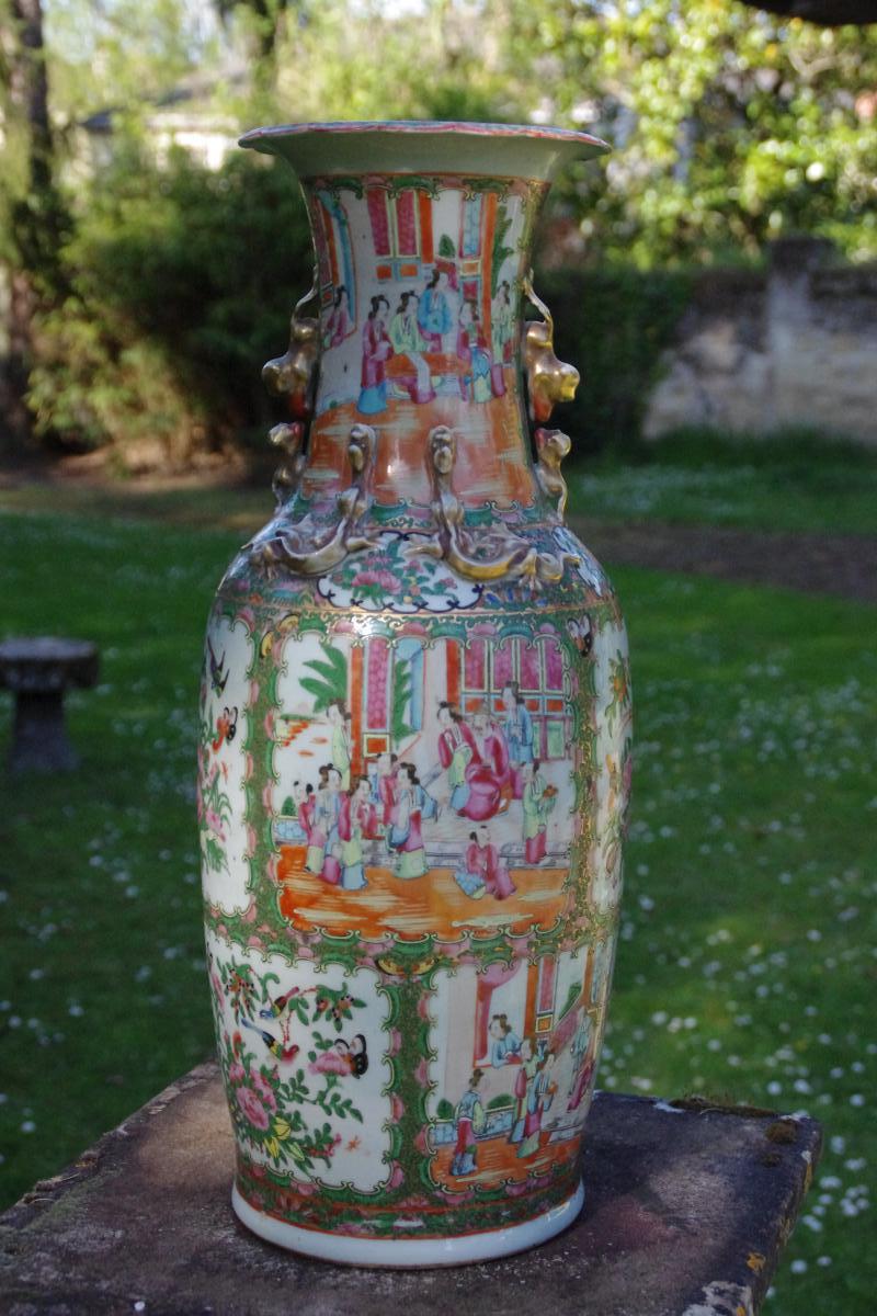 Grand Baluster Vase Porcelain Canton
