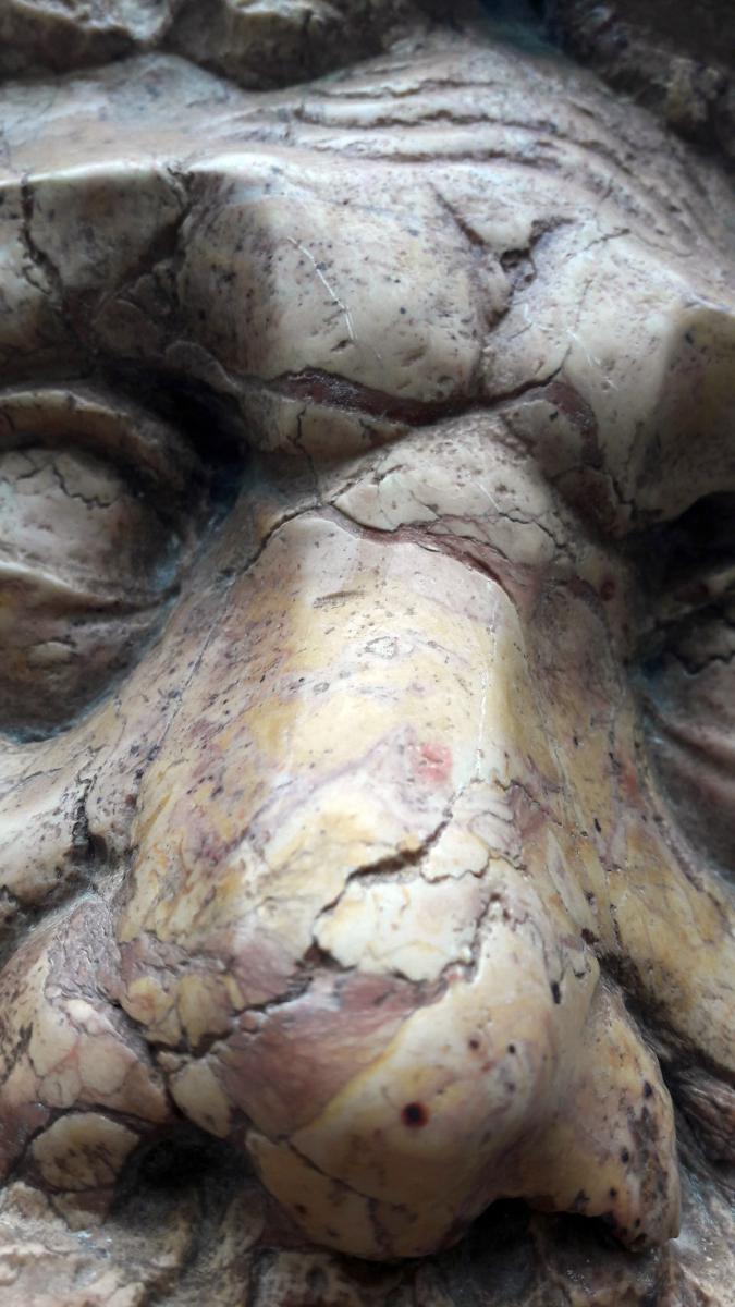 Important Sculpture Representing Zeus In Yellow Marble Of Siena-photo-4