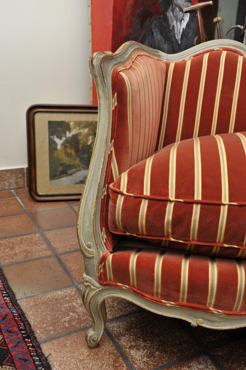 Canapé Banquette Sofa De Style Louis XV-photo-1