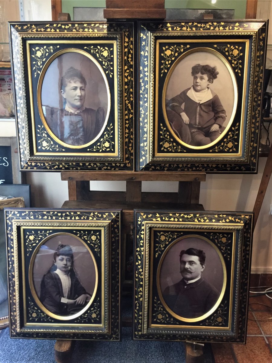 Suite De 4 Grands Cadres Napoléon 3