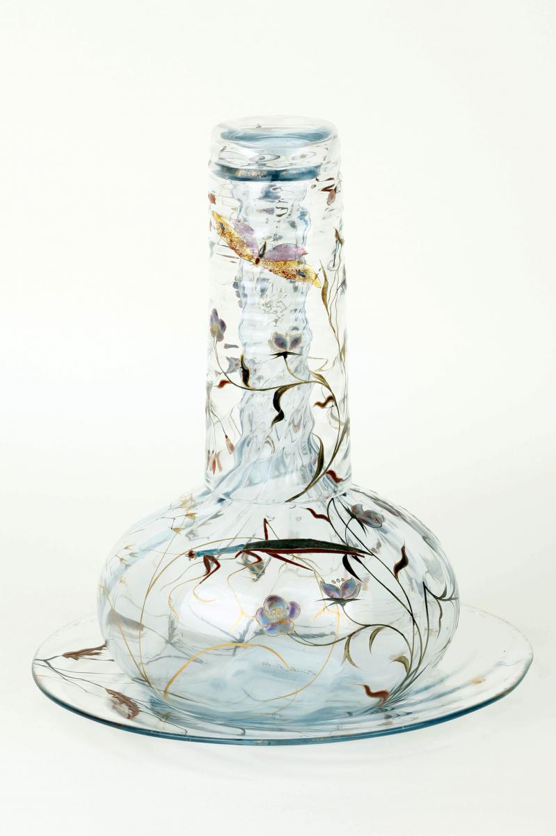 Service De Nuit En Verre émaillé De Emile Gallé