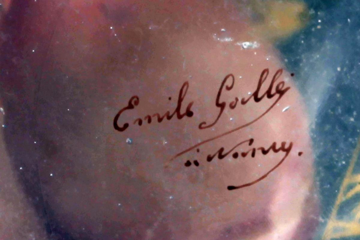 Service De Nuit En Verre émaillé De Emile Gallé-photo-3