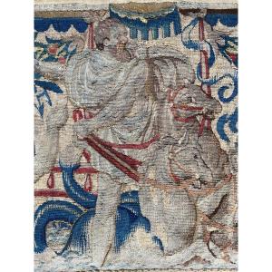 Pair Of Tapestry Headbands, Brussels XVIIth Century