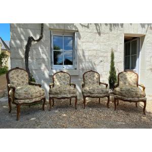 Suite Of 4 Louis XV Armchairs