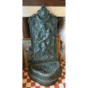 Large Cast Iron Wall Fountain