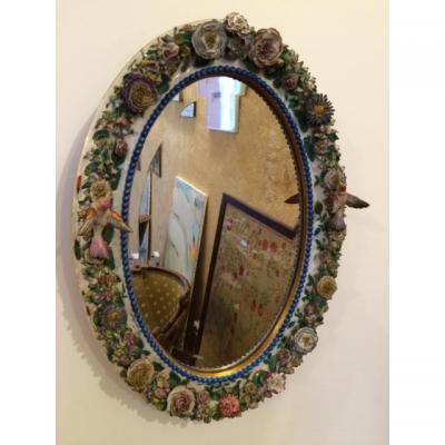 Miroir En Porcelaine De Meissen