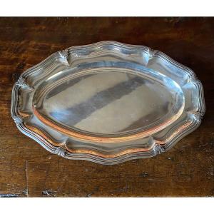 Grand plat argent massif