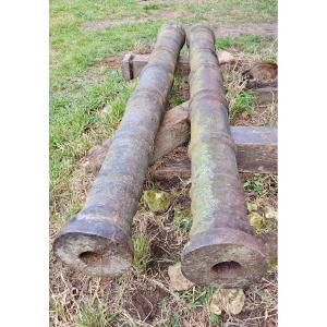 Pair Of Field Guns, Burgundy