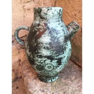 Large Ceramic Jug By Jacques Blin