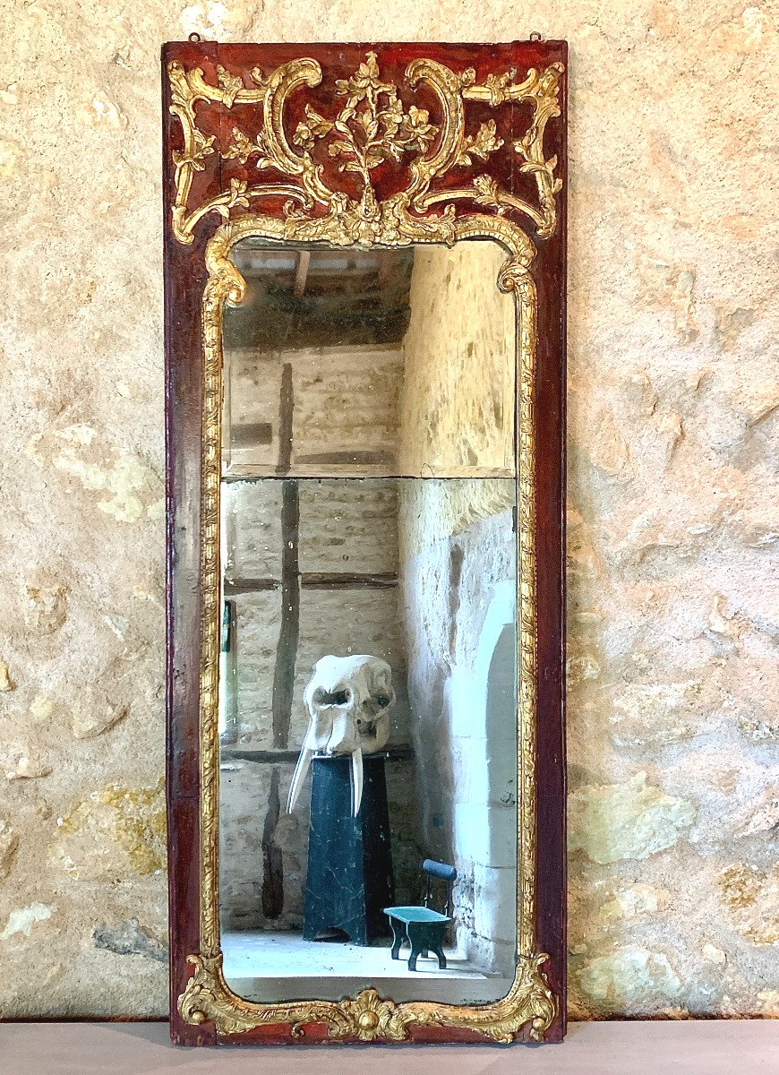 Miroir De Boiserie Provençal Dit D’entre Deux , époque XVIII ème 