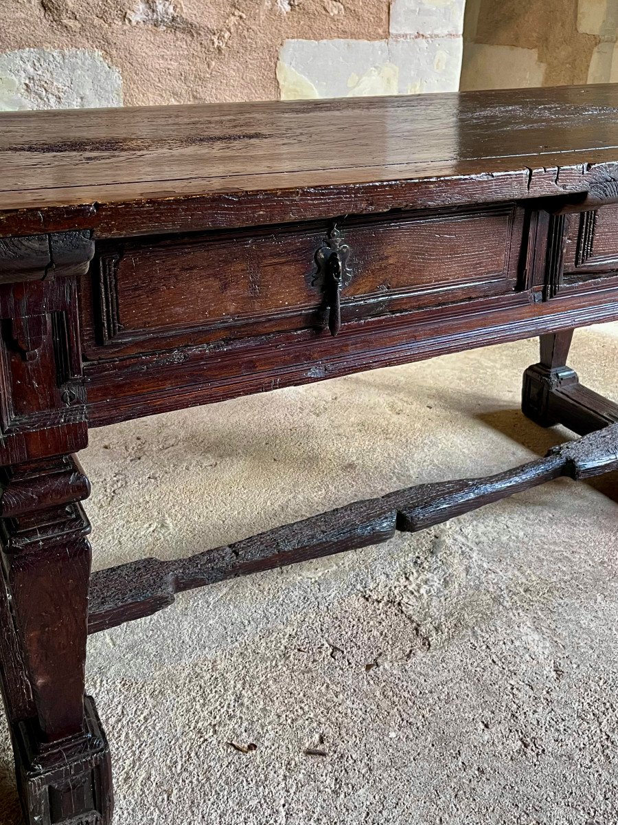 Rustic Spanish Table From The 17th Century. Desktop, Console -photo-3