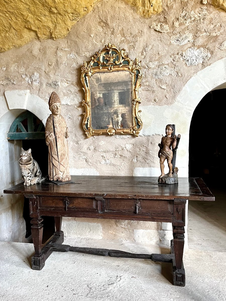 Rustic Spanish Table From The 17th Century. Desktop, Console -photo-2