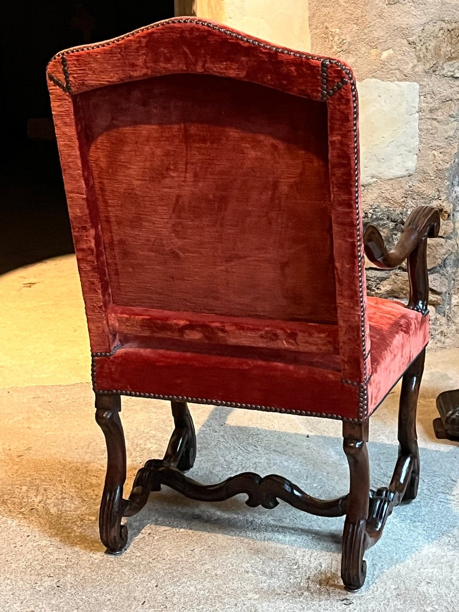 Large Louis XIV Period Armchair. Walnut -photo-4