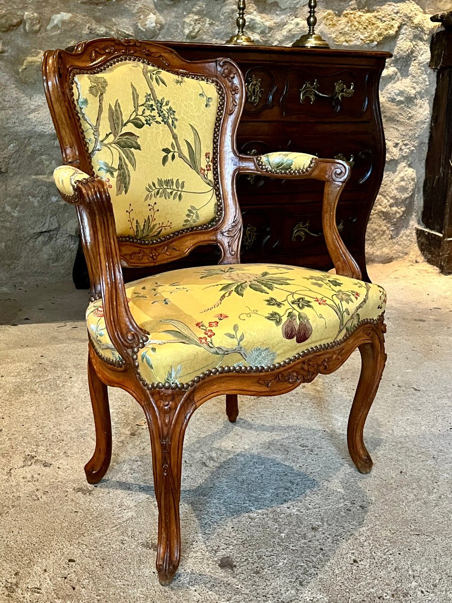 Paire De Fauteuils Cabriolets D’époque Louis XV Estampillés François Reuze-photo-2