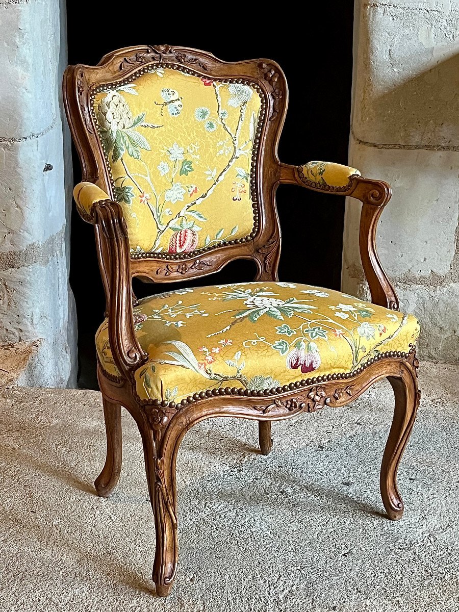 Paire De Fauteuils Cabriolets D’époque Louis XV Estampillés François Reuze-photo-2