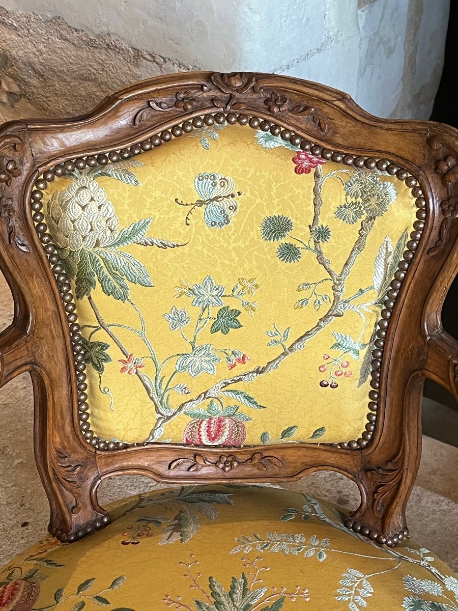 Paire De Fauteuils Cabriolets D’époque Louis XV Estampillés François Reuze-photo-5