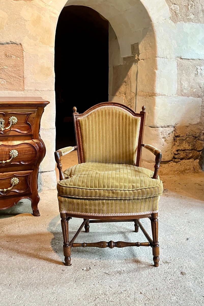Pair Of Provençal Armchairs, Late 18th Century. -photo-3