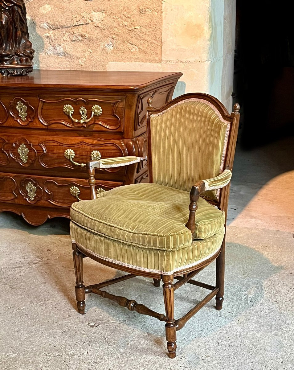 Pair Of Provençal Armchairs, Late 18th Century. -photo-4