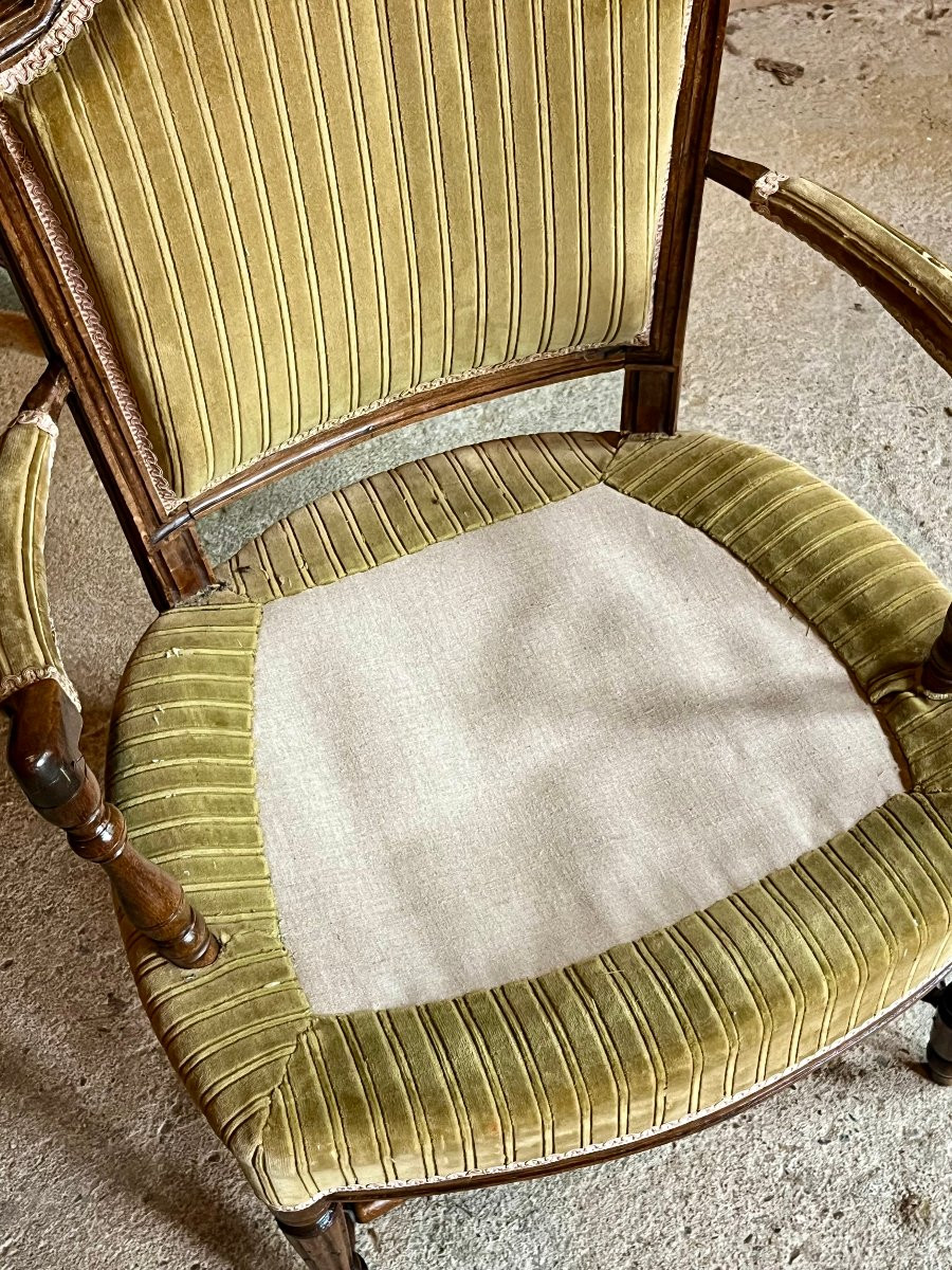 Pair Of Provençal Armchairs, Late 18th Century. -photo-3