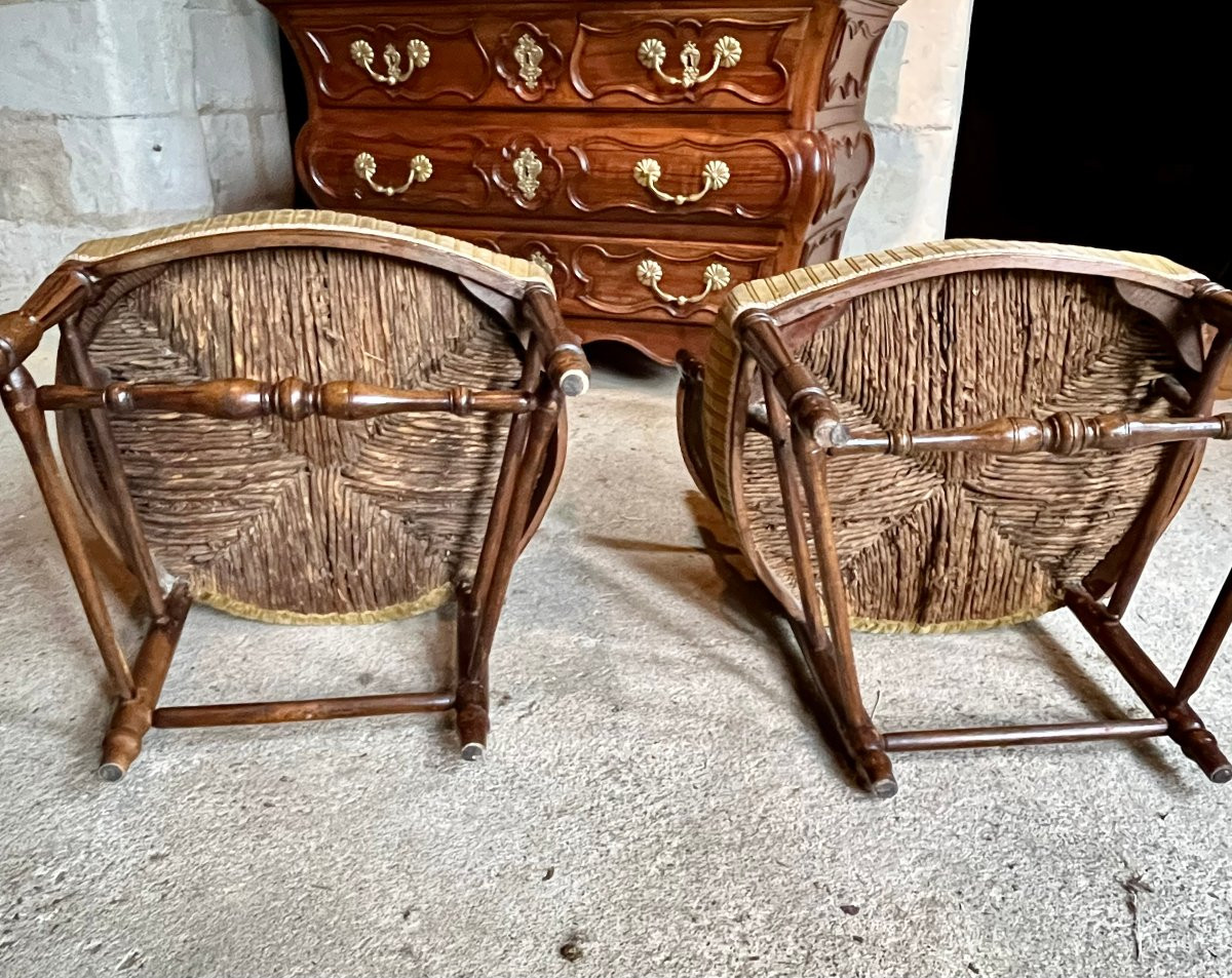 Pair Of Provençal Armchairs, Late 18th Century. -photo-4