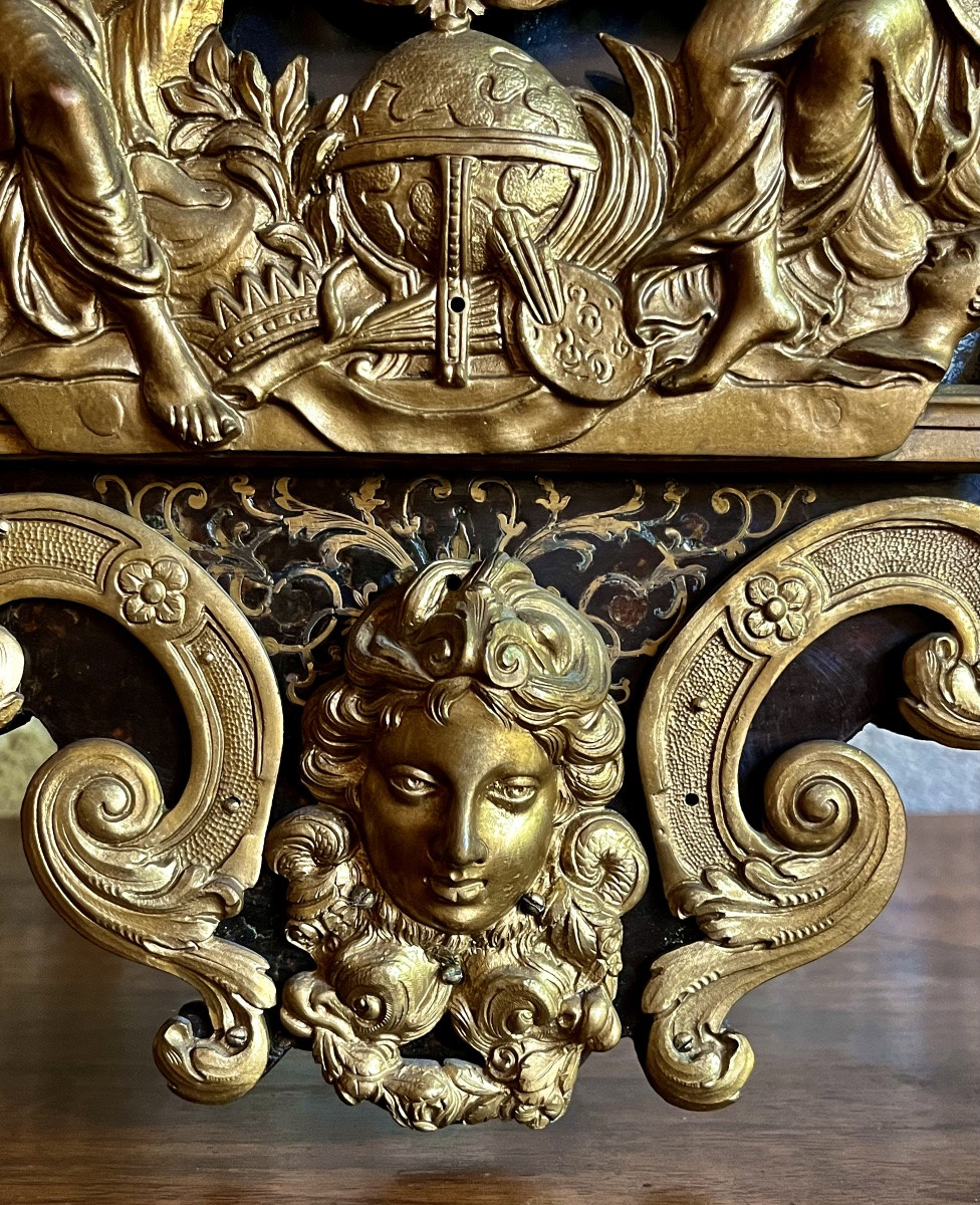 Cartel à poser en marqueterie Boulle  . Époque Louis XIV -photo-6