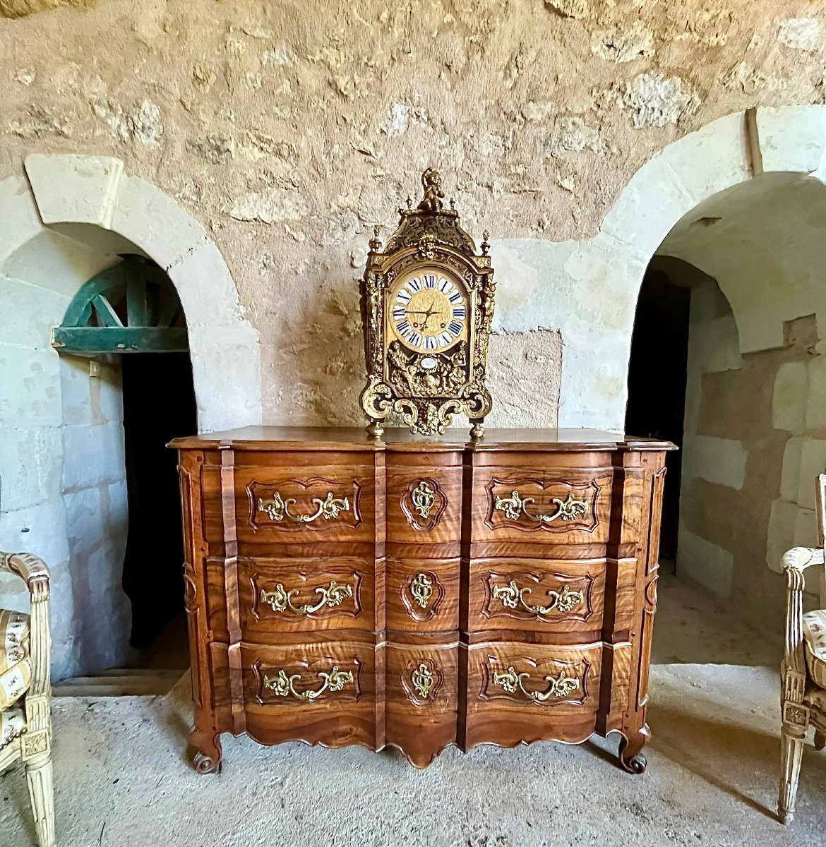 Provençal Crossbow Chest Of Drawers, 18th Century -photo-4