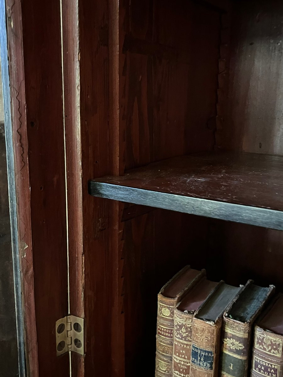 Display Cabinet, Bookcase, Louis XIV Period, Violet Wood Marquetry.-photo-4