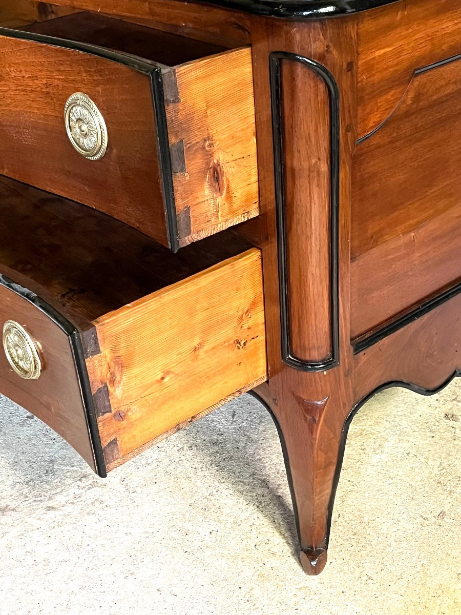 Walnut Chest Of Drawers, Jean-françois Hache. 18th Century. -photo-4