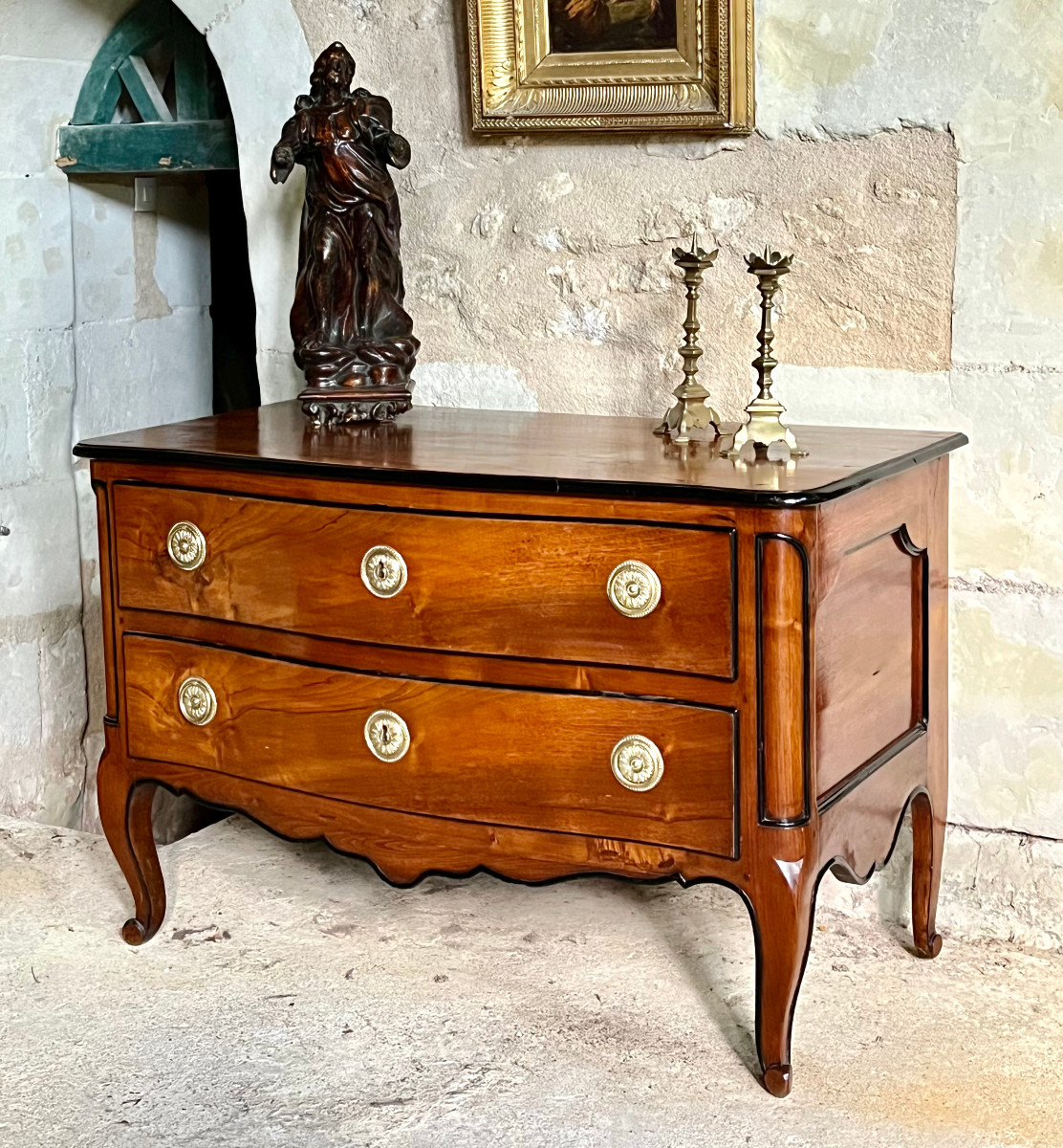 Walnut Chest Of Drawers, Jean-françois Hache. 18th Century. 