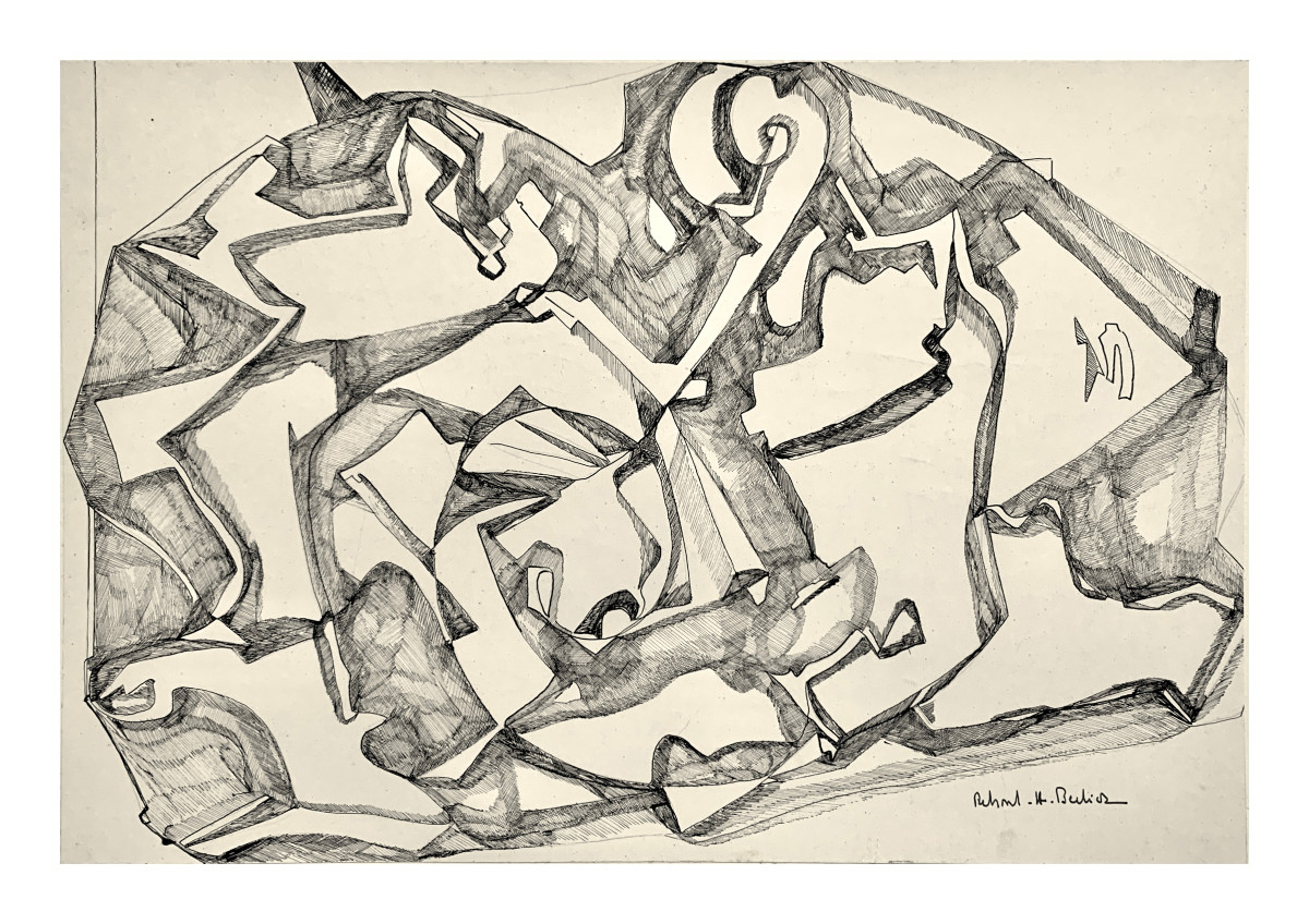 Catherine Reboul Berlioz (1942-2010) . Encre sur papier . Dessin . 