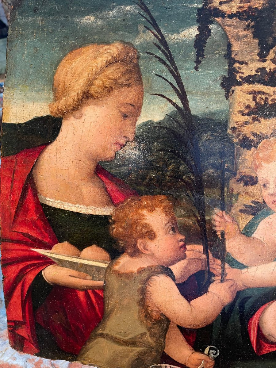 Venetian School, Oil On Panel. 16th Century -photo-2