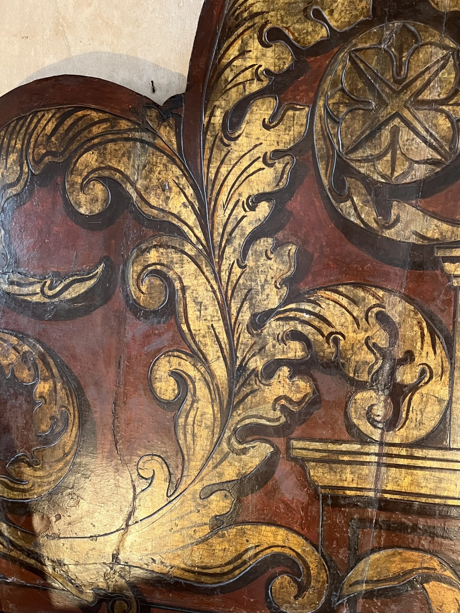 Headboard, Painted Panel, 18th Century -photo-4