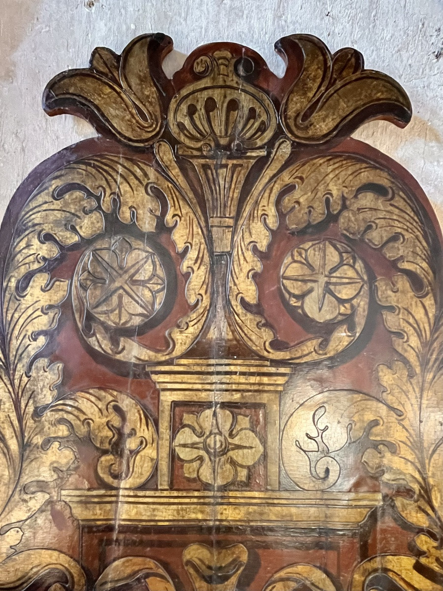Headboard, Painted Panel, 18th Century -photo-1