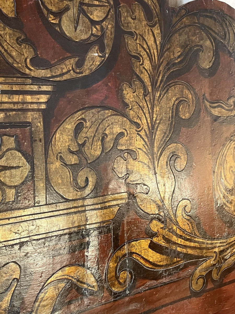 Headboard, Painted Panel, 18th Century -photo-3