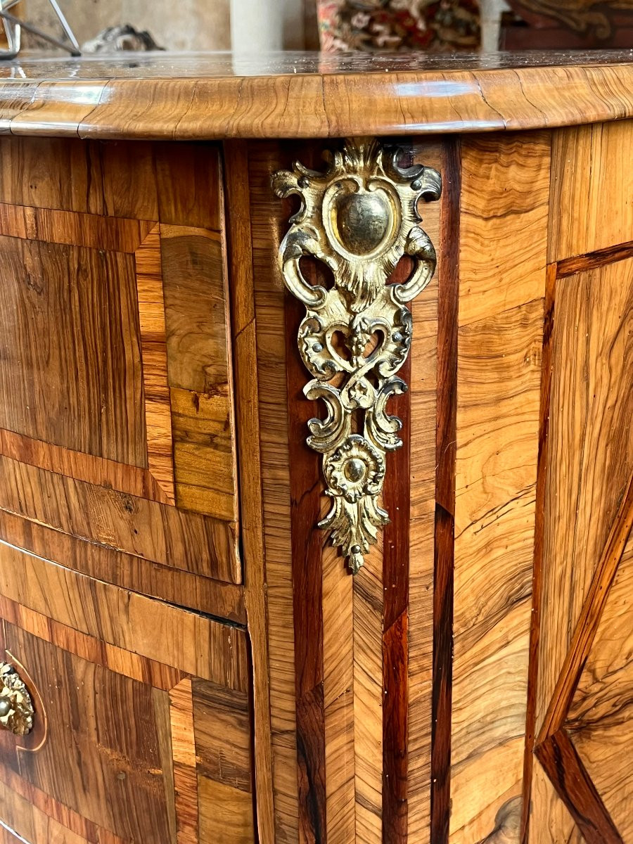 Louis XIV Period Chest Of Drawers From Dauphiné In Olive Wood Marquetry -photo-1