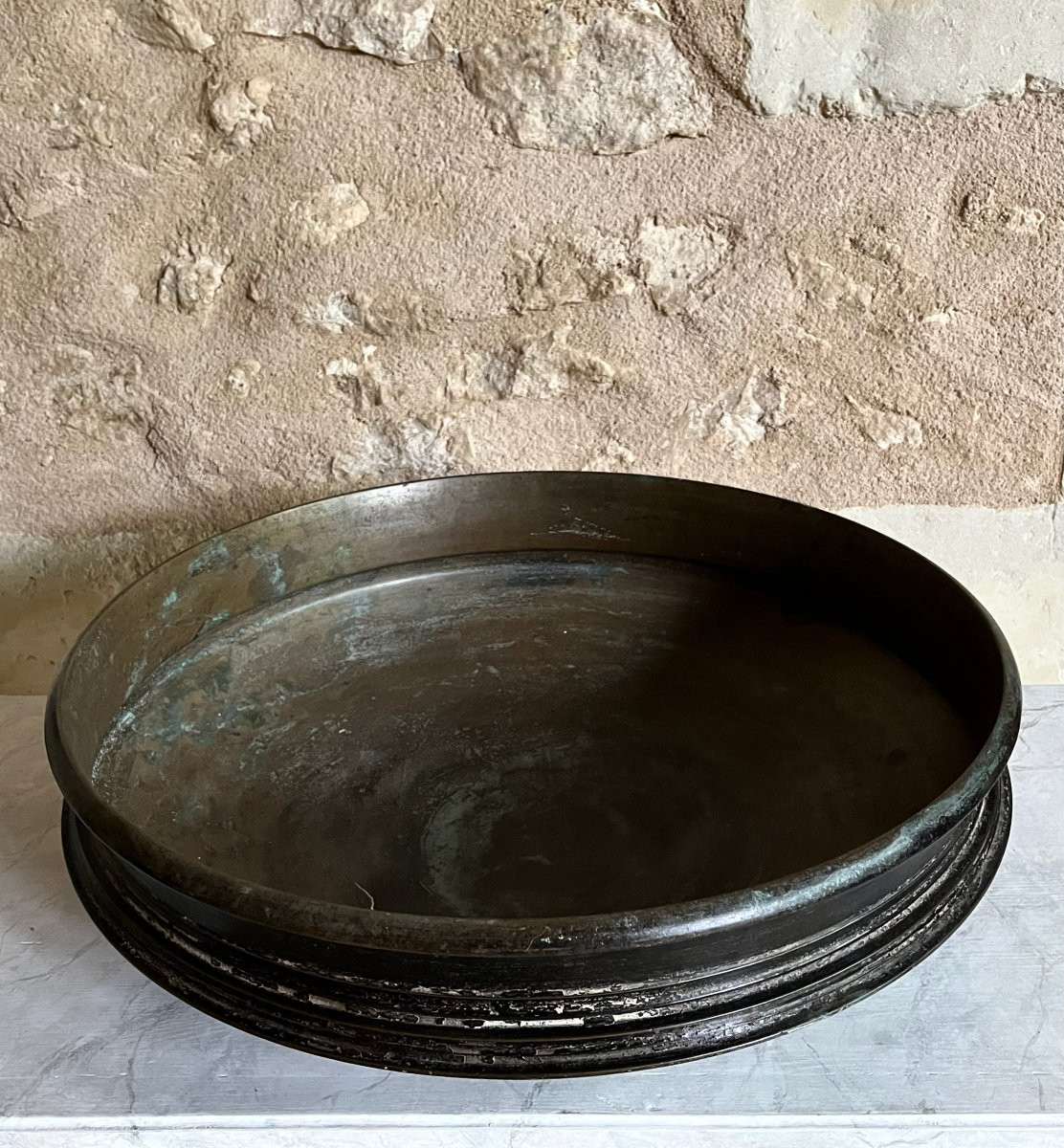 Grand Uruli en bronze , fin XIX ème . Kérala -photo-4