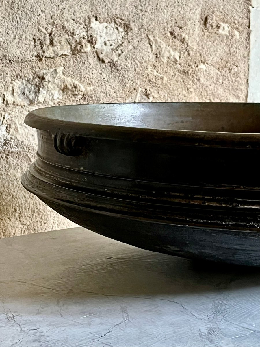 Grand Uruli en bronze , fin XIX ème . Kérala -photo-2