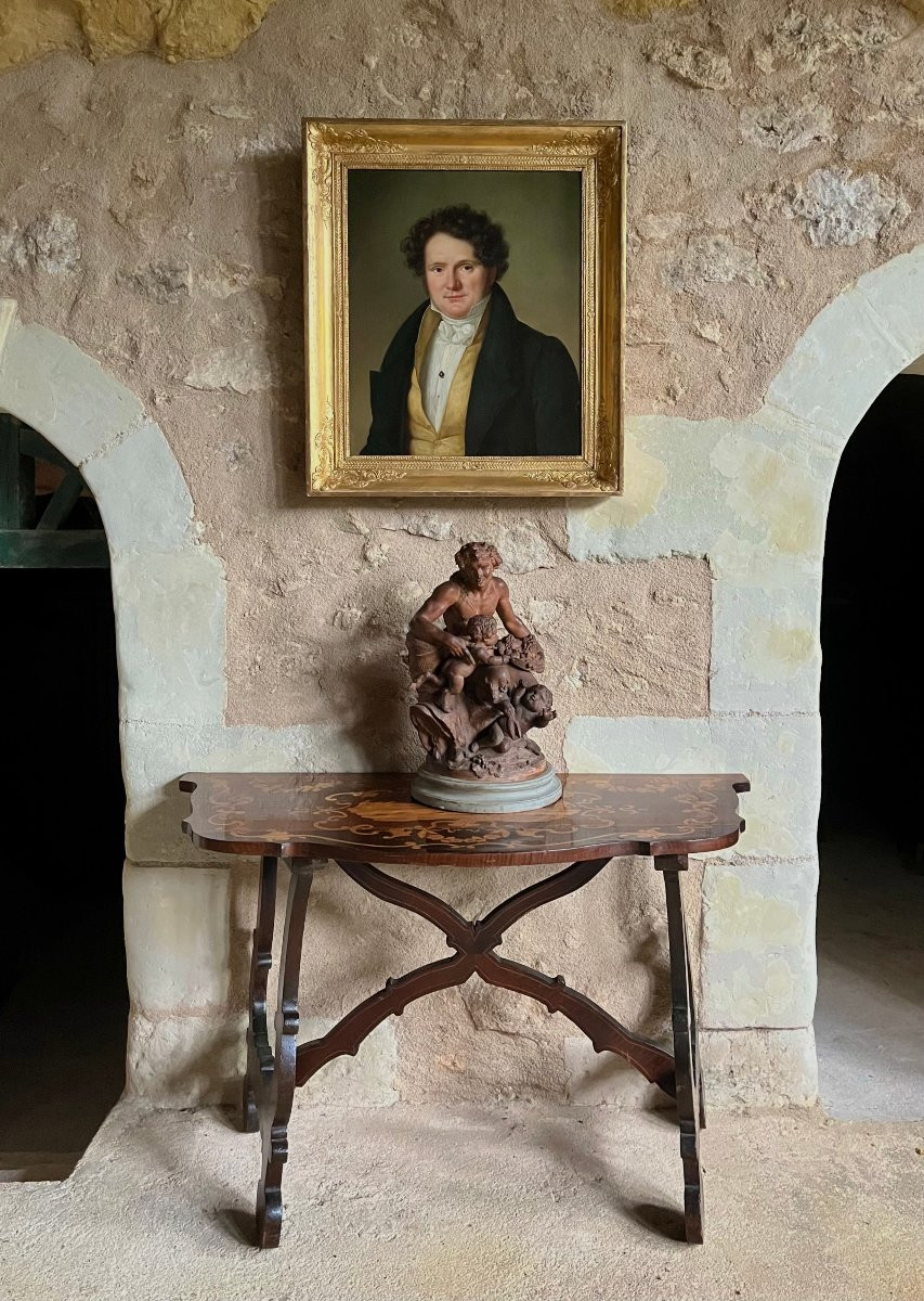 Portrait d'homme , huile sur toile signée et datée Vaudechamp 1829-photo-2