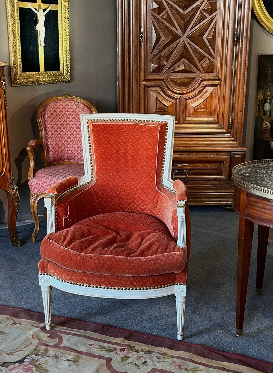Pair Of Louis XVI Period Armchairs. Stamped Sulpice Brizard -photo-2