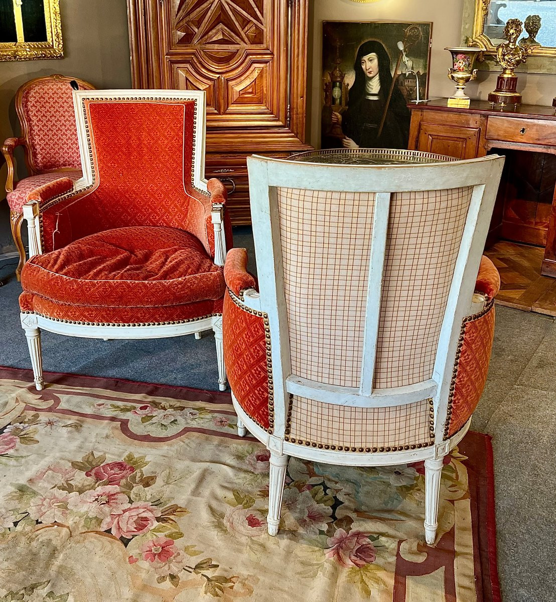 Pair Of Louis XVI Period Armchairs. Stamped Sulpice Brizard -photo-3
