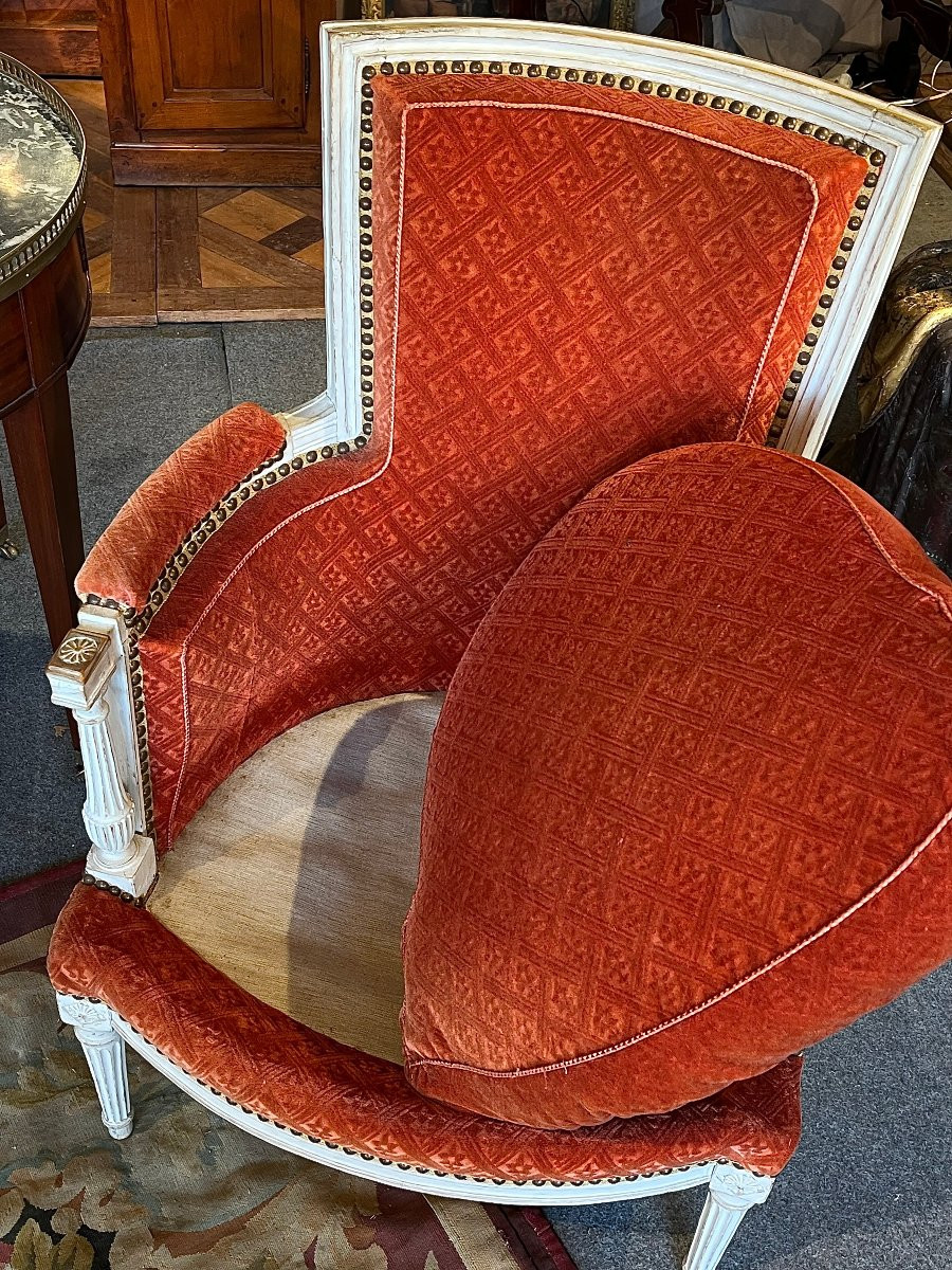 Pair Of Louis XVI Period Armchairs. Stamped Sulpice Brizard -photo-4