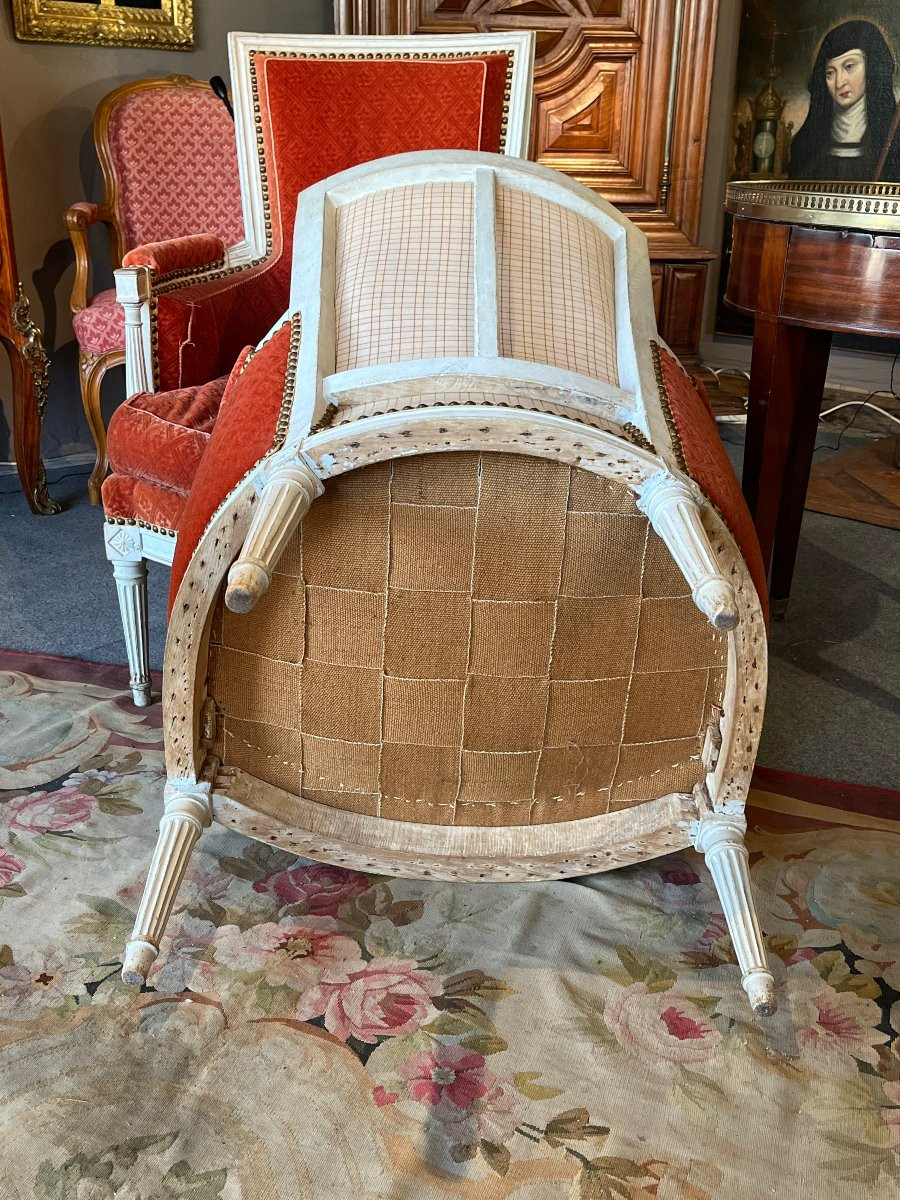 Pair Of Louis XVI Period Armchairs. Stamped Sulpice Brizard -photo-5