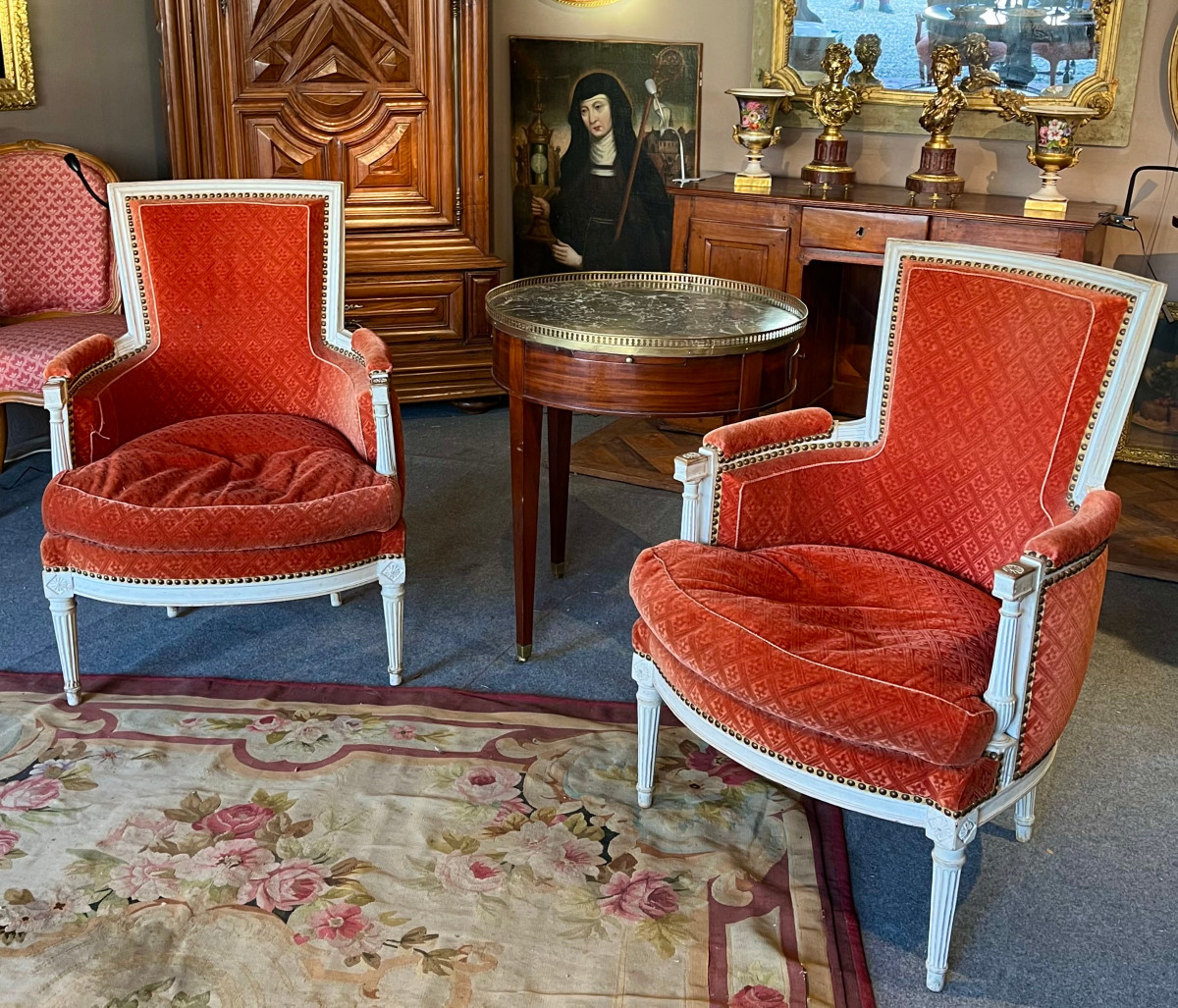 Pair Of Louis XVI Period Armchairs. Stamped Sulpice Brizard 