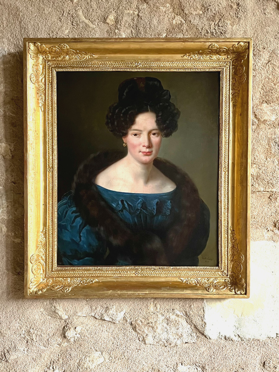 Portrait Of A Woman Signed Vaudechamp. 19th Century 
